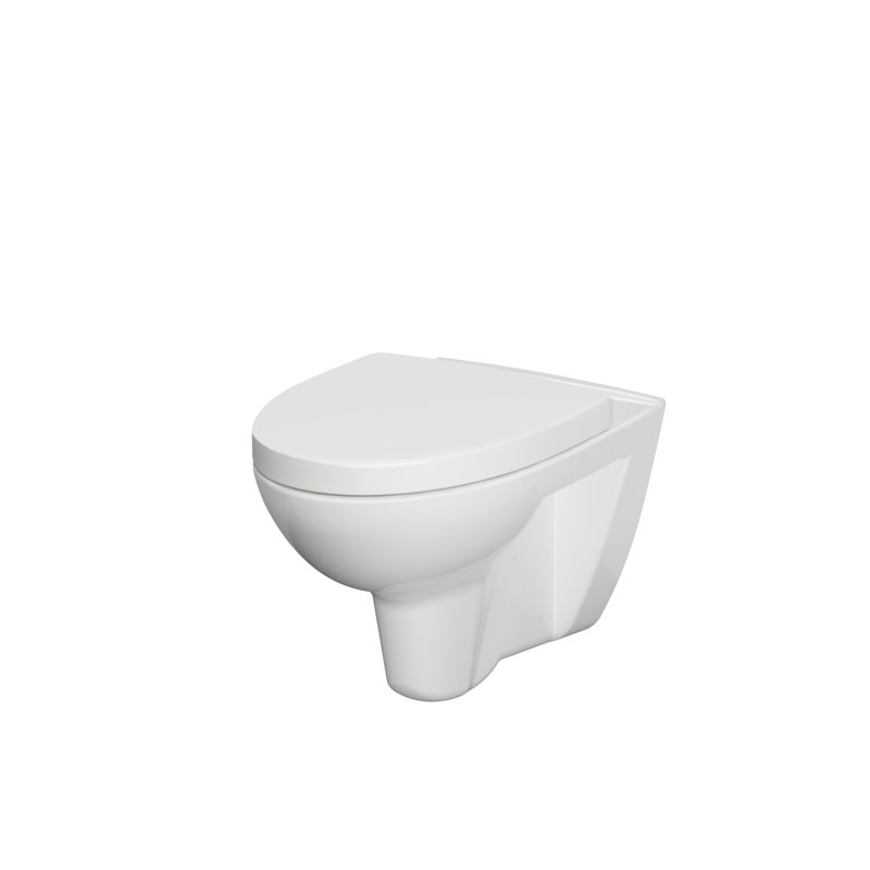 Cersanit 5L LPF Round Wall Mounted Wall Hung Toilets (Seat Included)