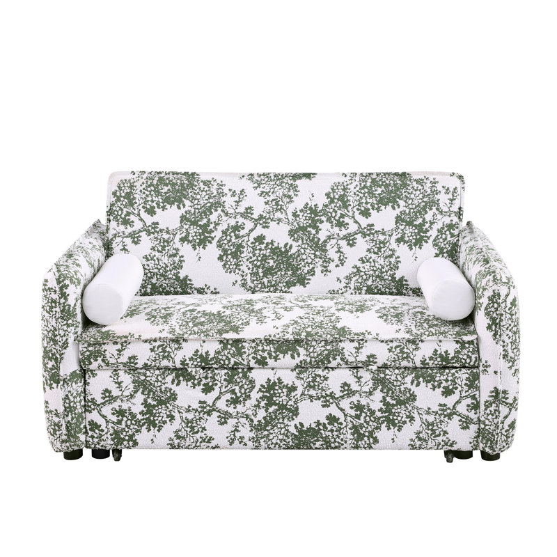 Canapé convertible à deux chambres avec dossier réglable Soft Boucle, Vert