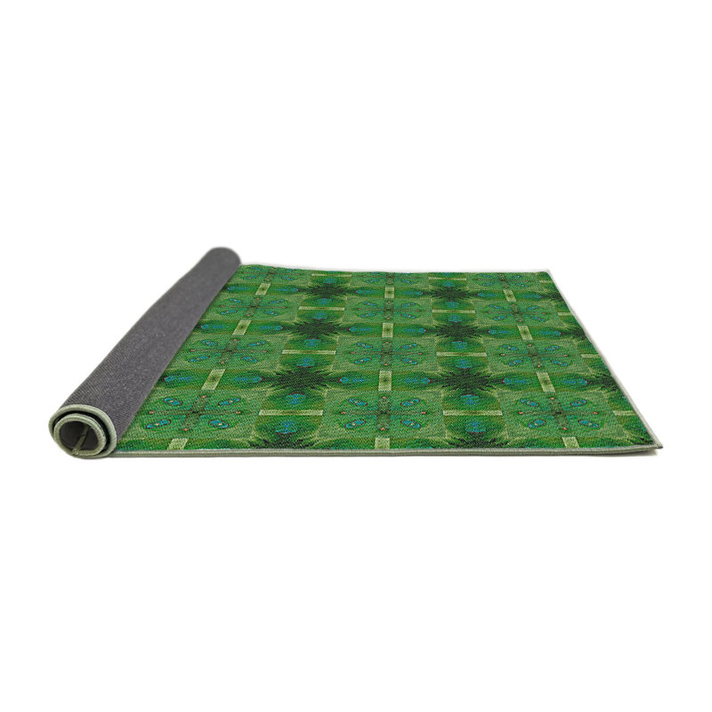 Tapis de zone verte à motif, Rond 5 pi