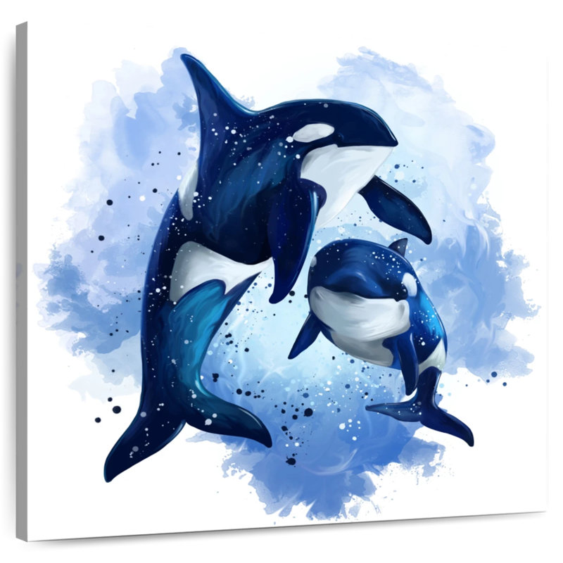 Crowle Orcas, 16" H x 16" W