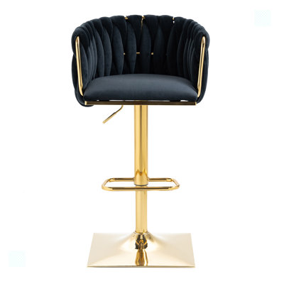 Vintage Bar Stools with Back and Footrest Counter Height Dining Chairs