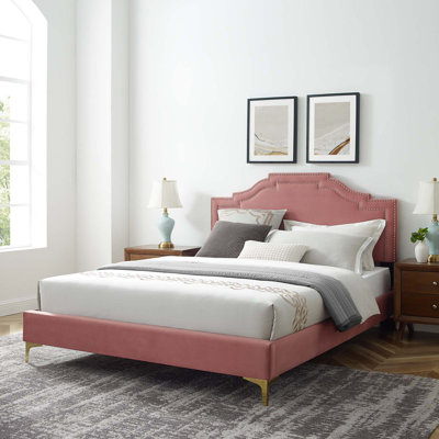 Adelaide Performance Velvet Platform Bed