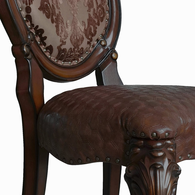 Ensemble de 2 chaises d'appoint Versailles au fini cerisier