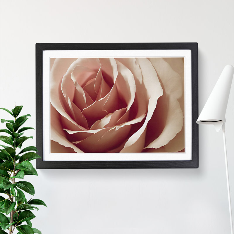 XH1022-7590X Royal Rose Flower 1 Piece Single Picture Frame Painting, 34cm H x 46cm W x 2cm D, Black