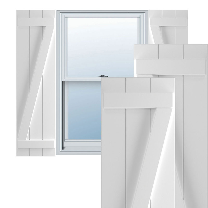Volets en PVC True Fit, Blanc, 16.125", 29"