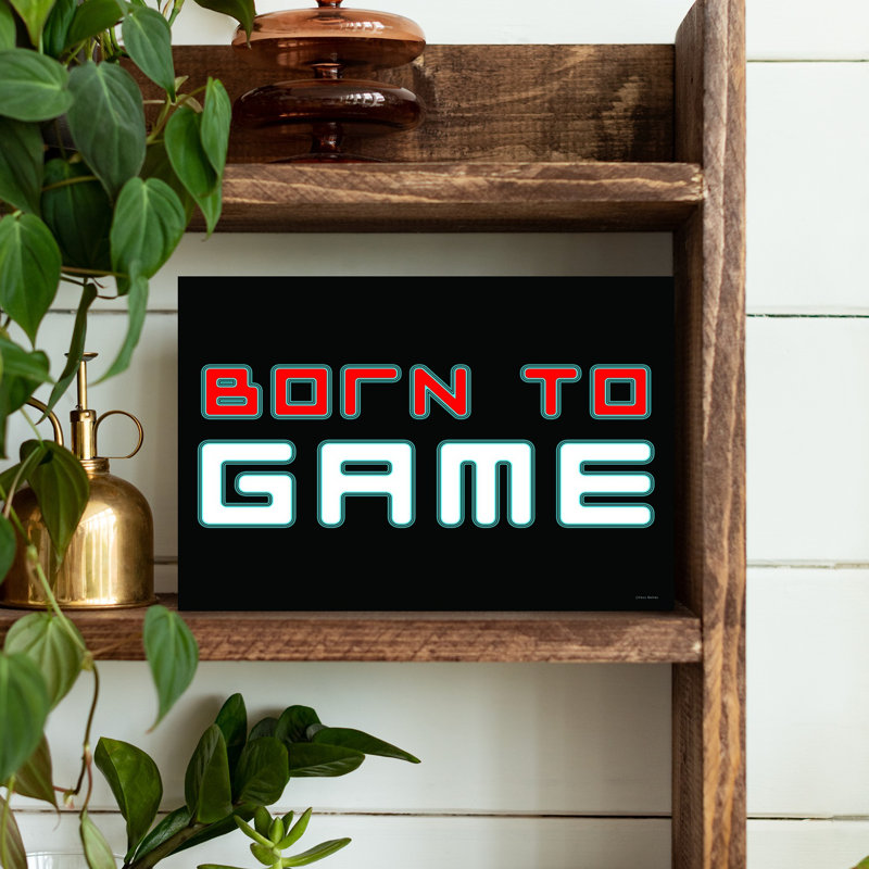 «Born To Game», art mural contemporain abstrait, H 12 po x l 18 po