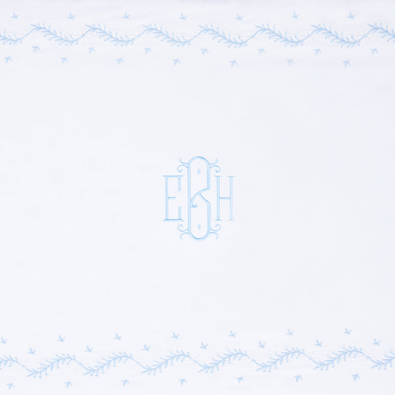 Drap de lit de bébé brodé Sky