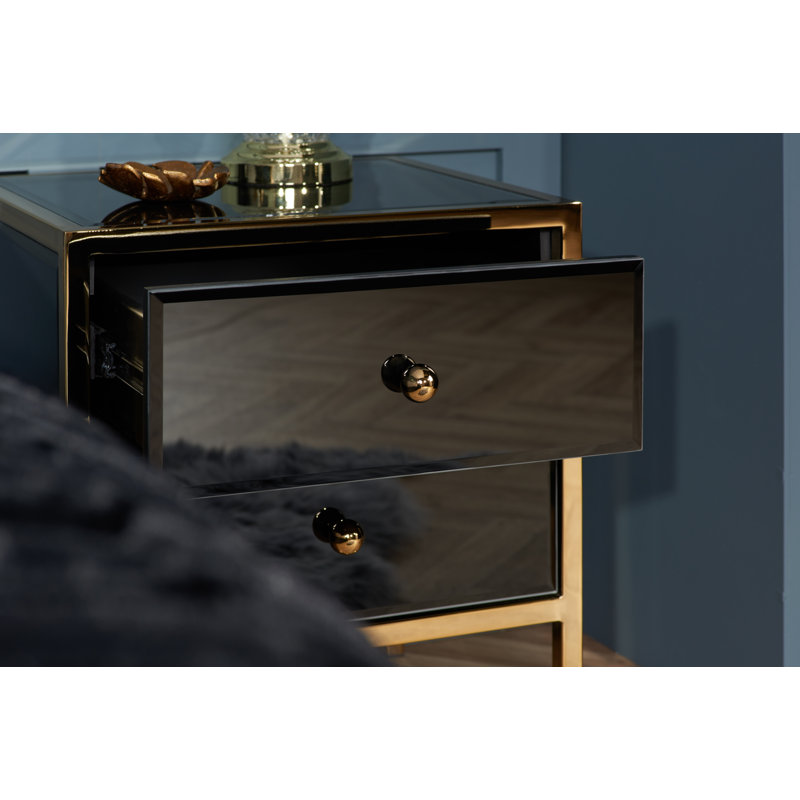 Cindy 2 Drawer Bedside Table