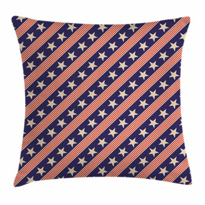Primitive Country Patriot Star Square Pillow Cover