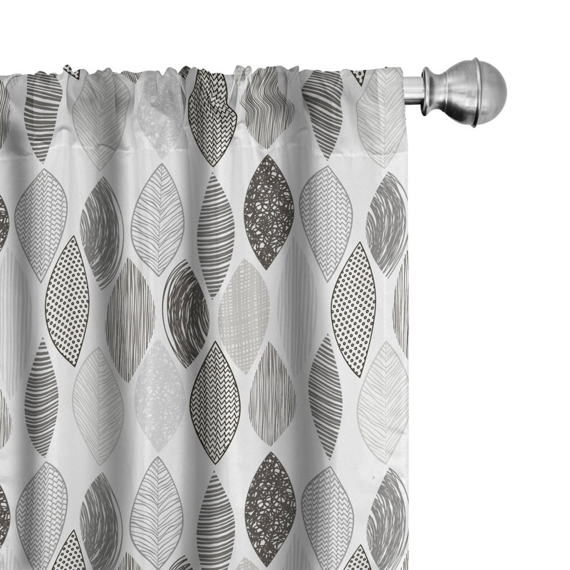 Semi-Sheer Rod Pocket Curtain Panels, 28" x 63"