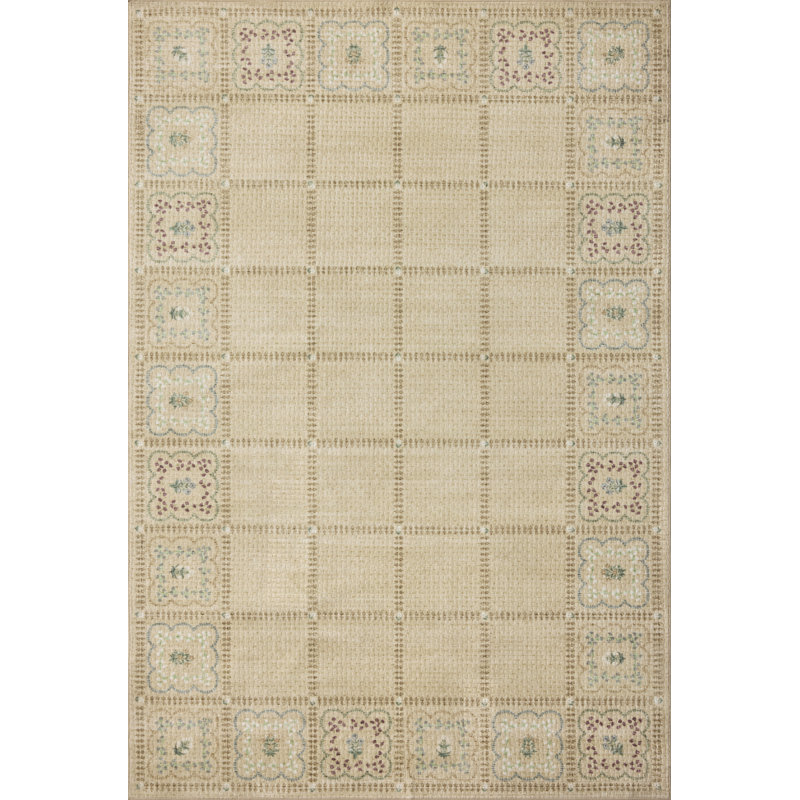 Rifle Paper Company x Loloi Orchard Natural / Multi Machine Washable Area Rug, Rectangle 7'6" x 9'6"