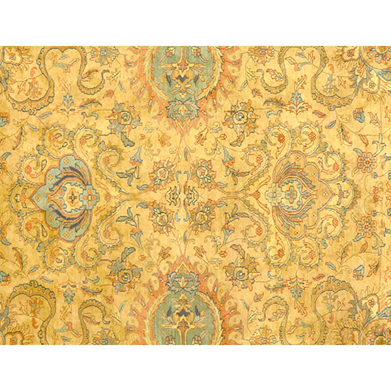 High-Quality Hand-Knotted Gold And Red Area Rug