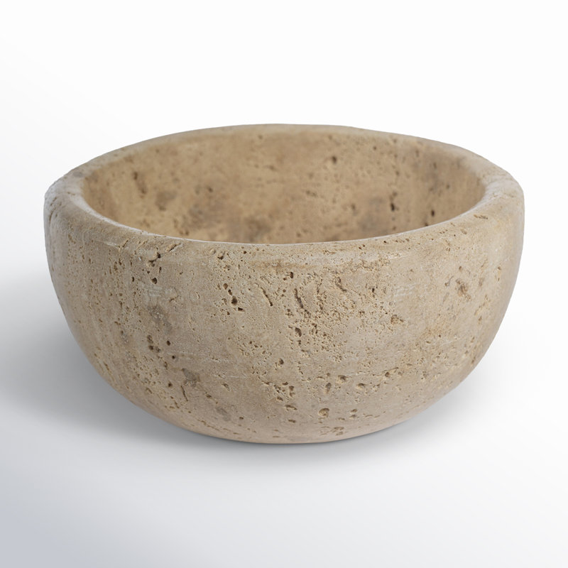 Bol en travertin beige Margate MultiServe, 5