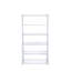 Bibliothèque ACME Coleen, blanc ultrabrillant et chrome-22278897