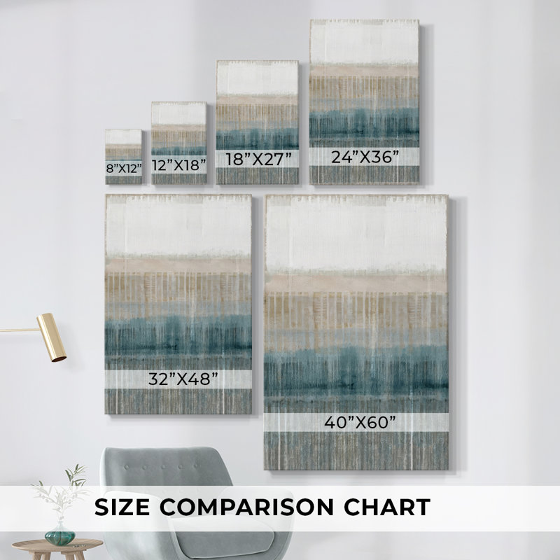 Misty Island I - Toile tendue avec châssis de qualité supérieure - Prêt à accrocher, H 18 po x l 24 po