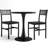 3-Piece Round Dining Table Set, Industrial Style Small Kitchen Table And Chairs For 2-1996500202
