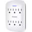 Robinet mural à 6 prises avec protection contre les surtensions Philips, 900J, blanc, SPP3461WA / 37