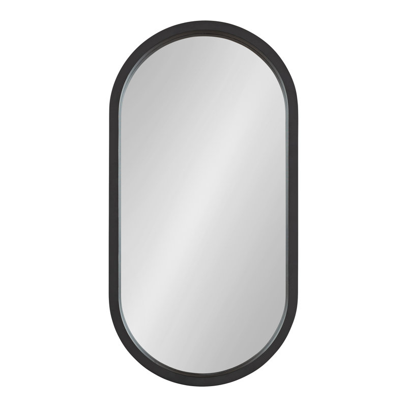 Miroir de salle de bain Arranjeet, 24 po x 12 po, Noir
