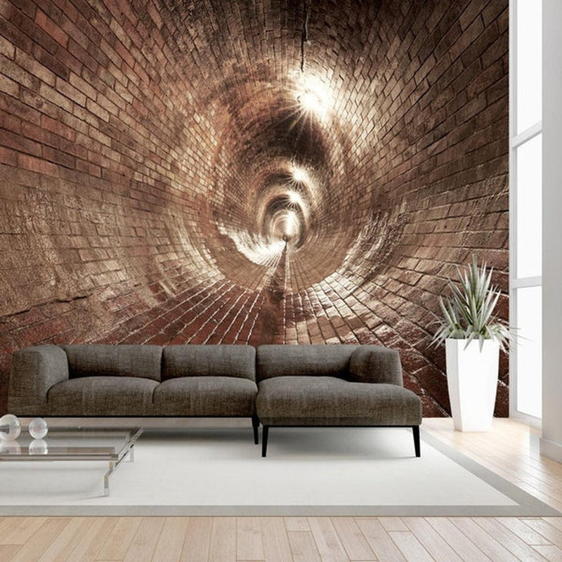 Murale sous-sol couloir, L 82 po x l 118 po