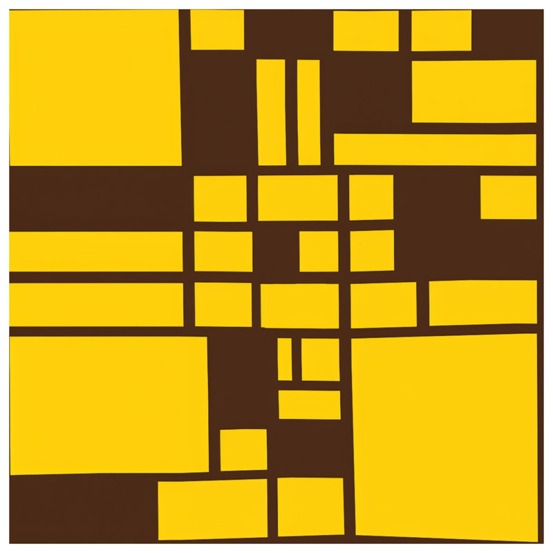 Édredon jaune brun et rectangulaire, Twin