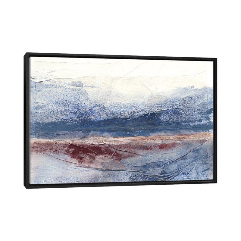 «Horizon Spray I» par Renée Stramel, impression sur toile tendue, H 18 po x l 26 po x P 1,5 po, Toile avec cadre noir