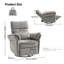 Beckette Modern Swivel Glider Nursery Power Recliner With Adjustable Headrest-2144771712