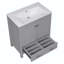 Meuble-lavabo simple 30 po avec plateau en résine Cordle-457287399