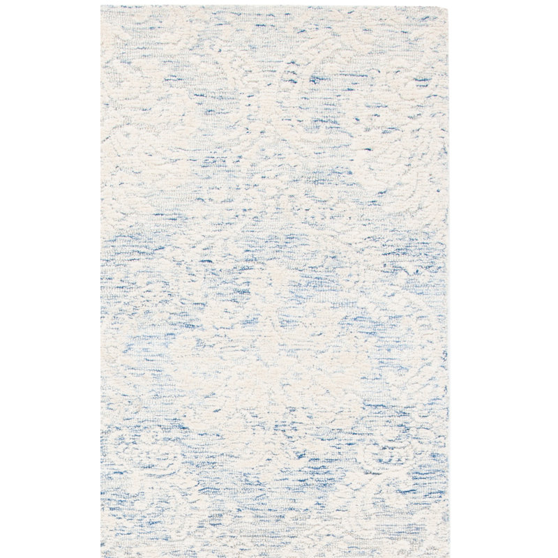 Tapis damassé en laine et en coton touffeté à la main Dualta, Tapis de couloir 2 pi 3 po x 9 pi