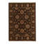 Wool Floral Area Rug in Black/Brown/Beige