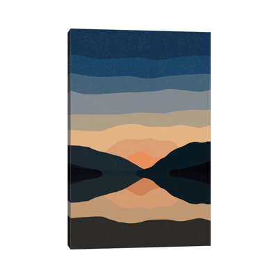 «Sunset Mountain Reflection» par Alisa Galitsyna, impression sur toile tendue
