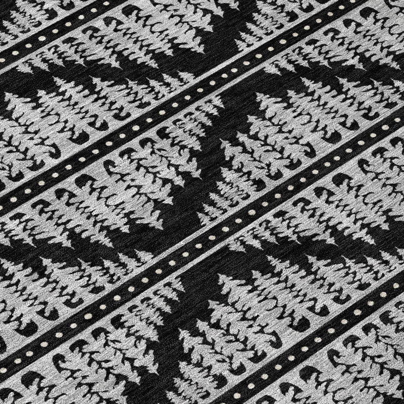 Tapis intérieur / extérieur lavable à la machine Chantille ACN2985, Noir, 10 pi x 14 pi