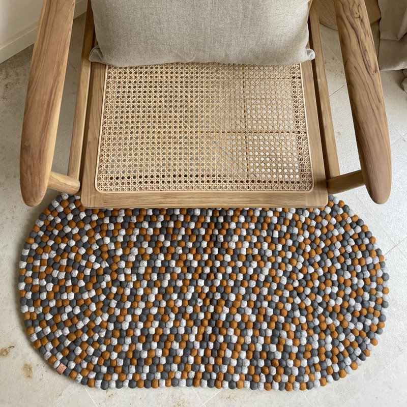 Area Rug, Oval 60 x 110cm, Honey