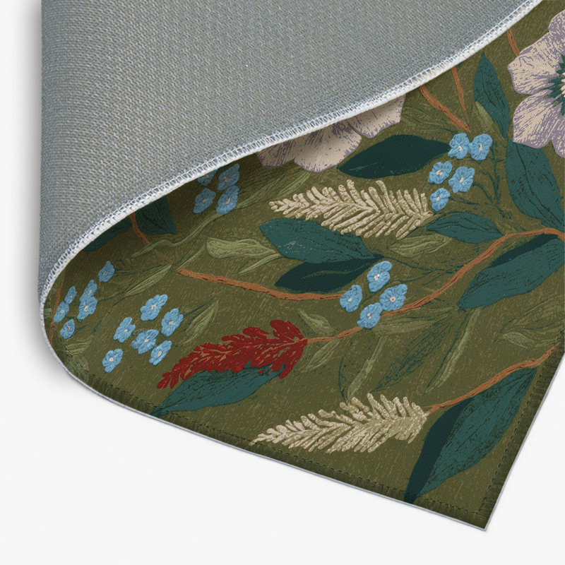 Tapis d'intérieur et d'extérieur brun Botanical, Rectangulaire 2 pi x 3 pi