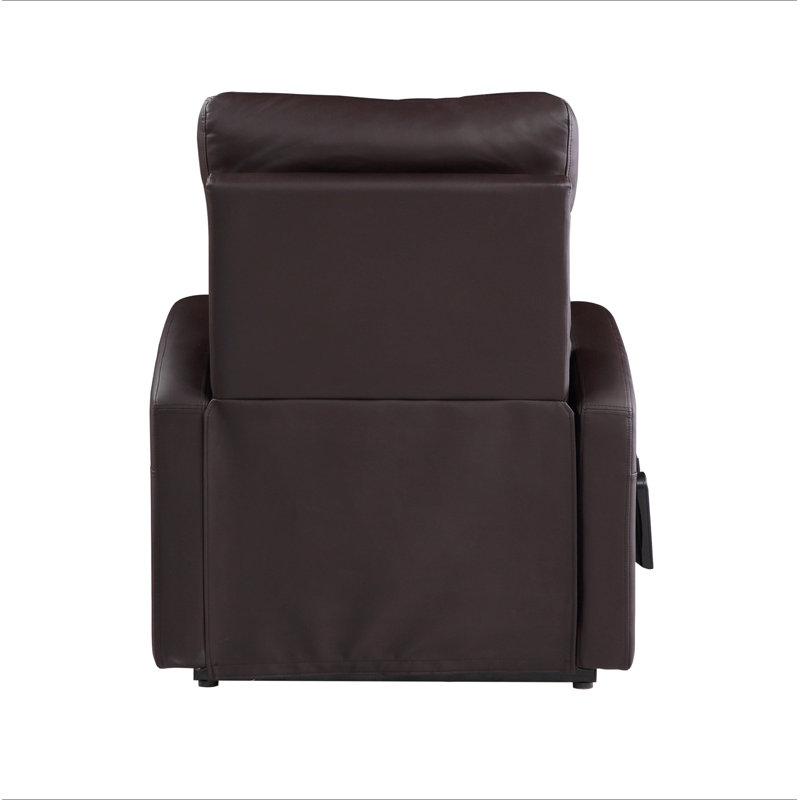 Fauteuil inclinable électrique en cuir synthétique Ricardo, Brun
