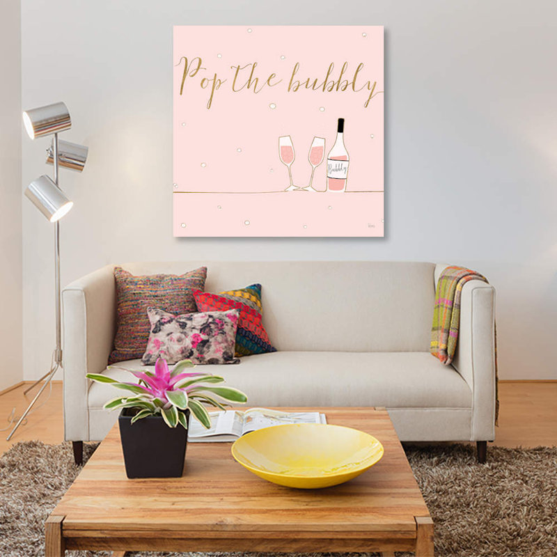 Art textuel sur toile, "à bulles soulignes vii", H 12 po x l 12 po x P 0,75 po, Toile tendue, Pas de tapis