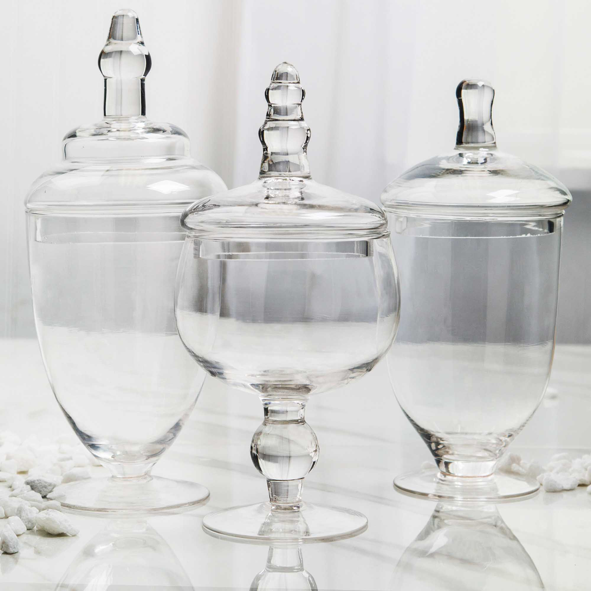 Winston Porter Brentten 3 Piece Apothecary Jar Set & Reviews | Wayfair