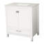 Ensemble de meuble-lavabo 30 po avec lavabo et comptoir en marbre, blanc 24V03-30WH-497471088