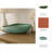 Decorative Oval Ceramic Bowl for Home Decor - Modern Accent Bowl with Abstract Pattern for Kitchen Counter or Home Decor - 18", Green
