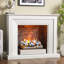 Ensemble de bûches pour foyer au gaz Polad, ensemble de bûches en bois de bouleau blanc en céramique 5 pièces