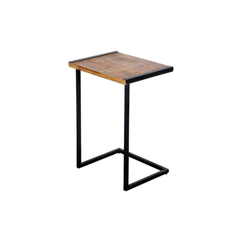 C Shape Mango Solid Wood Sofa Side End Table