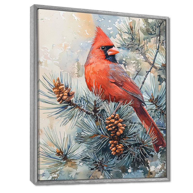 Ferrel - grand oiseau, art mural, H 40 po x l 30 po, Impression encadrée sans passe-partout, Argent argent