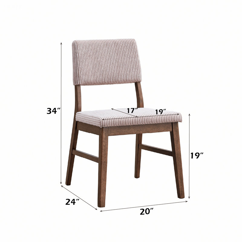 Chaise d'intérieur, ensemble de 2 chaises d'appoint d'intérieur, chaise rembourrée sans accoudoirs, chaises de salle à manger pour la maison