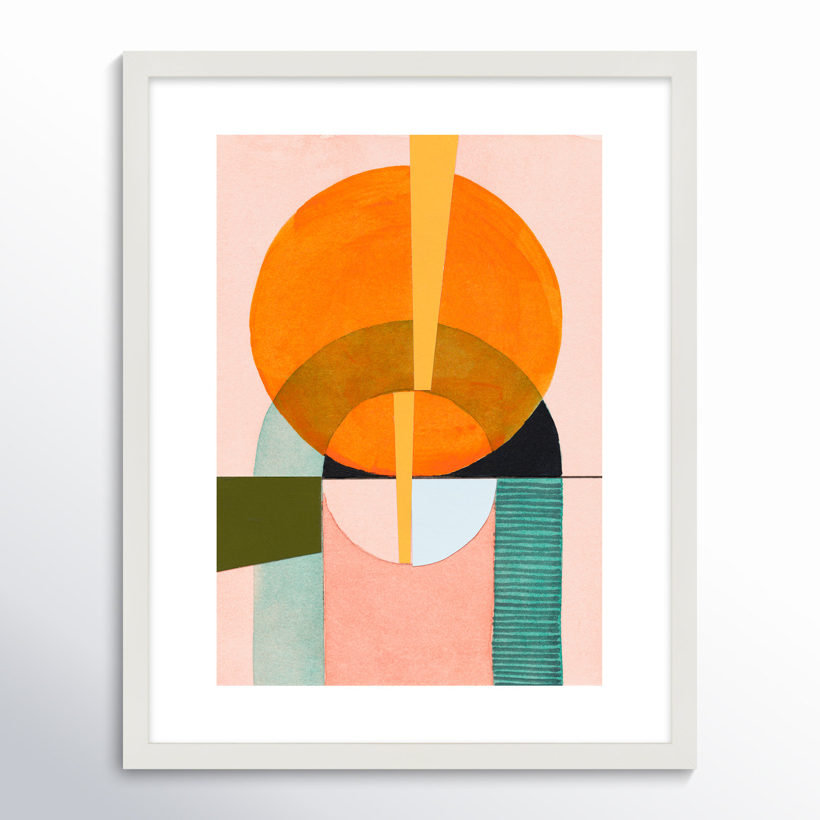 Composition Nr. 5 by Allison Rietta, 38" H x 30" W x 1.25" D, White