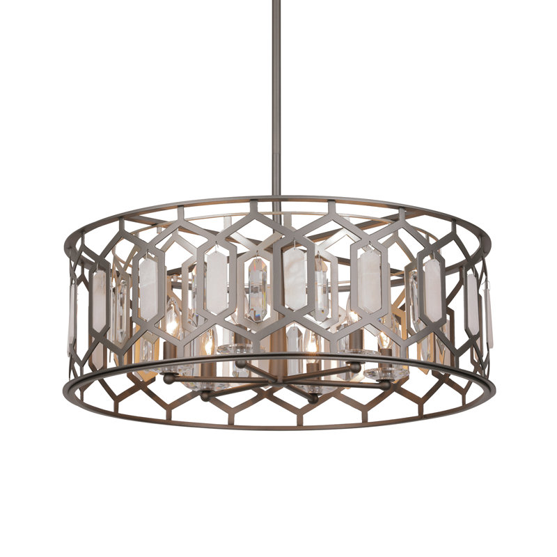Hexly 6 - Light Steel Chandelier by Minka Lavery