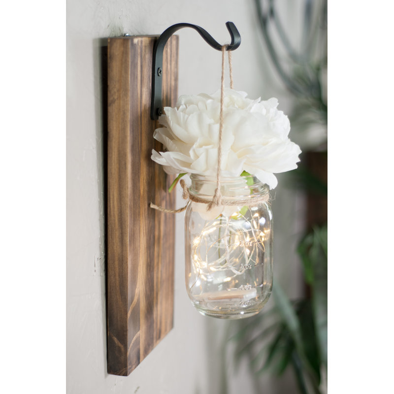 Handmade Farmhouse Plants & Flowers Wall Decor on Wood, White