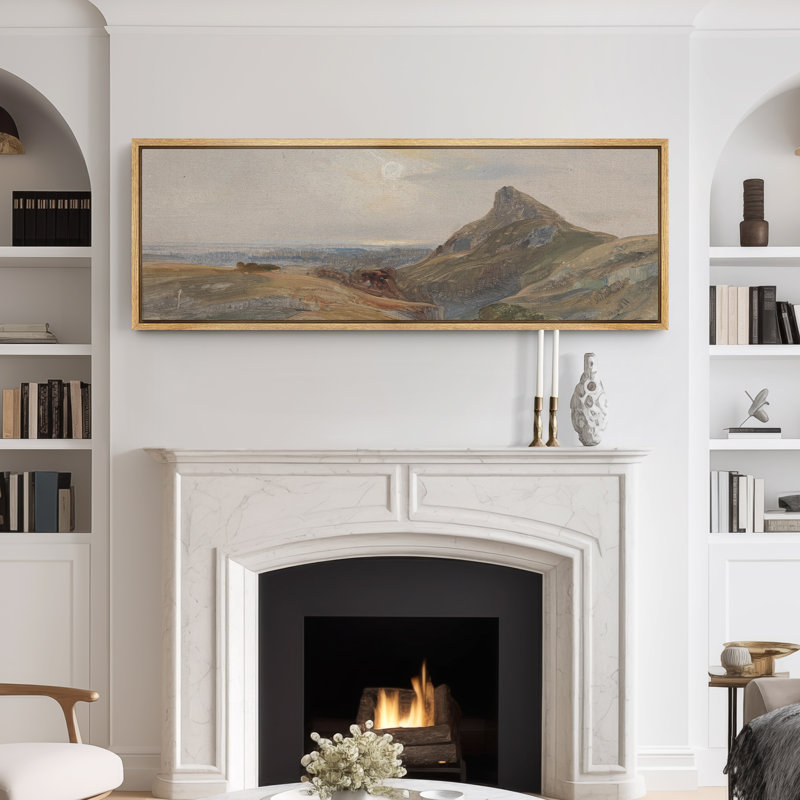 «Rustic Country Landscape Extra Large», reproduction d'art sur toile encadrée, H 20 po x l 60 po, Naturel