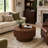 31.5" Pedestal Round Coffee Table with Storage - Modern Wood Design-1299988428