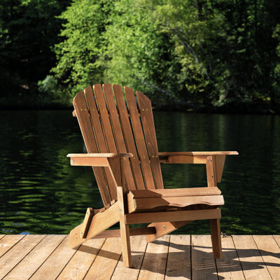 Oversize Folding Chair - Wooden With Pre-Assembled Parts Perfect For Garden, Backyard, Porch, Deck Outdoor Structure Ideal