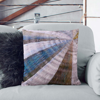Burst Of Colour In Abstract Geometric Square Throw Cushion