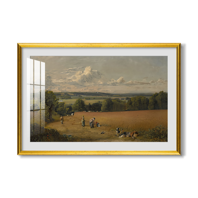 «The Wheat Field», 1816 - John Constable - Toile encadrée sur mesure, Oui, Cygne doré antique (ou or antique lisse), 26 x 38